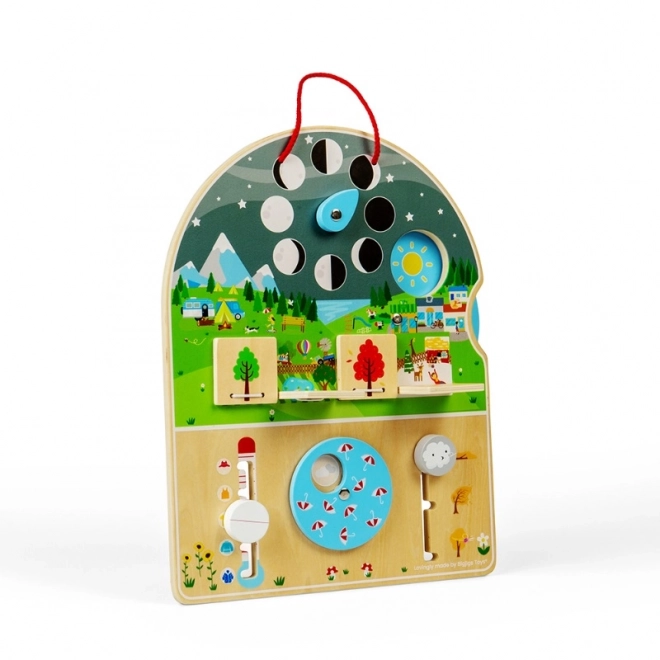 Bigjigs Toys Lesena motorna plošča Vreme
