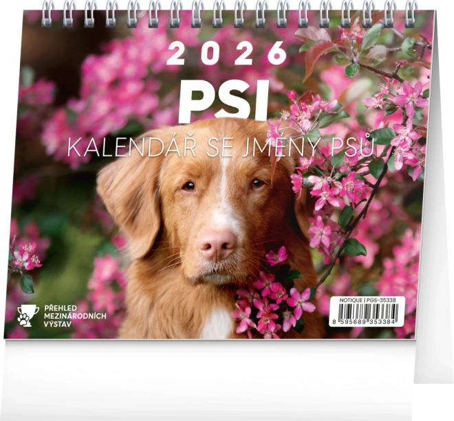 Namizni koledar Psi z imeni psov 2026