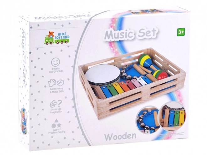Leseni glasbeni set za otroke