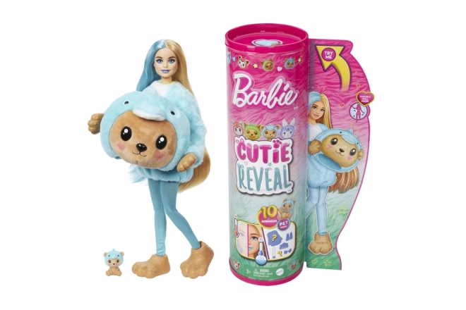 Panenka Barbie Cutie Reveal Lutka Medvedek - Delfin