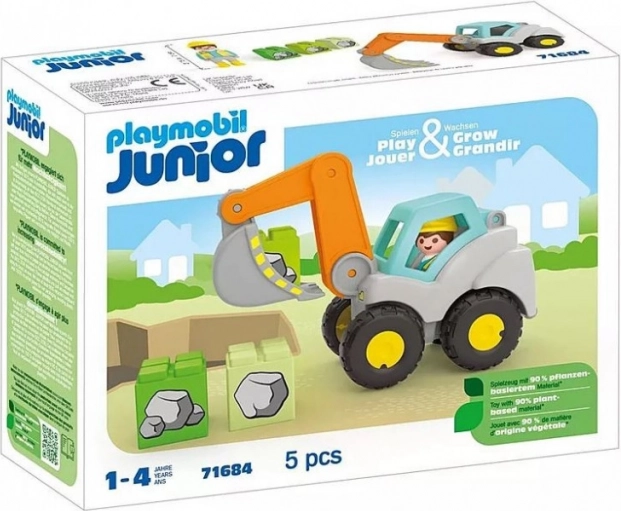 Playmobil Junior gradbeni set s figurico – bager