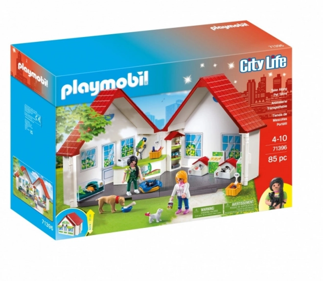 Komplet figuric City Life Prenosna trgovina za živali