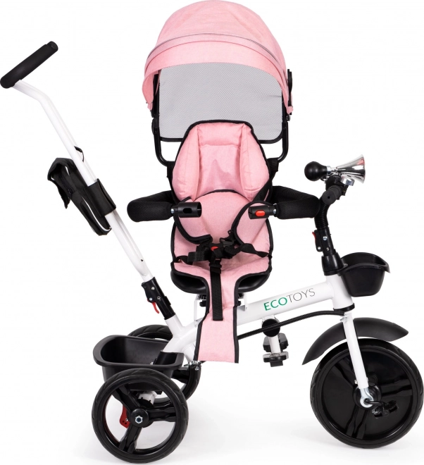 ECOTOYS Tricikel, Športni voziček - roza