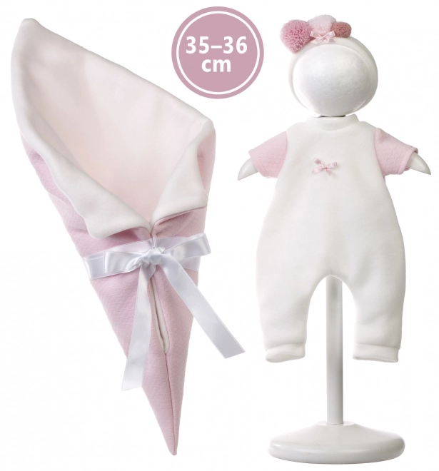Llorens M636-32 oblačilni komplet za lutko dojenčka NEW BORN velikosti 35-36 cm