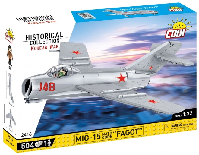 COBI 2416 Korejska vojna MIG-15 FAGOT, 1:32, 504 k, 1 f