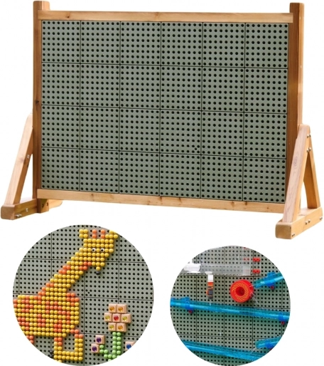 Masterkidz Lesena tabla XXL Znanstvena Kreativna STEM Stena Na Prostem