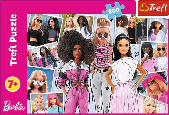 Sestavljanka V svetu Barbie 200 delov 48x34cm v škatli 33x23x4cm