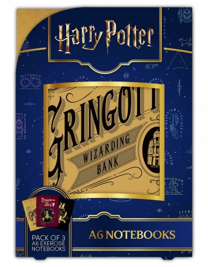 Harry Potter set črtastih blokov A6 Magical Locations
