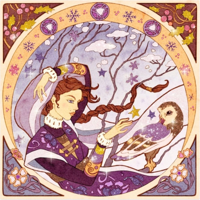 Svetleče peskanje - Ilustracije navdihnjene z Alfonsem Mucho