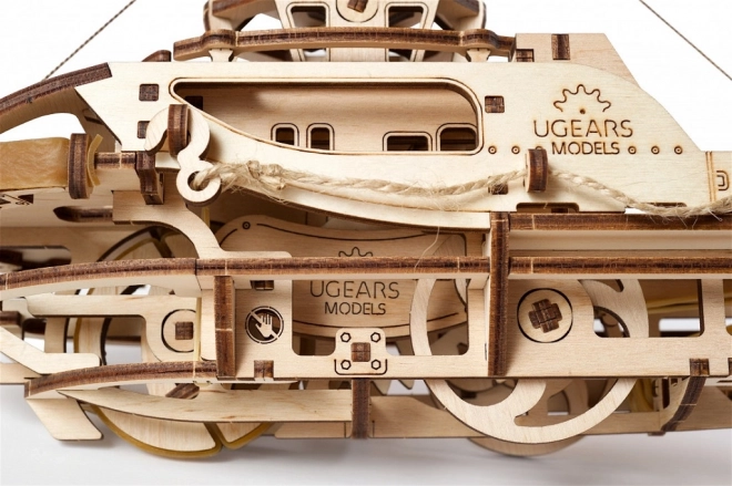 Ugears 3D sestavljanka - Vlečna ladja 169 delov