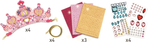 DJECO Svetleče krone za princeske DIY komplet