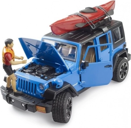 Bruder Jeep Wrangler Rubicon s kajakom in figurico 1:16