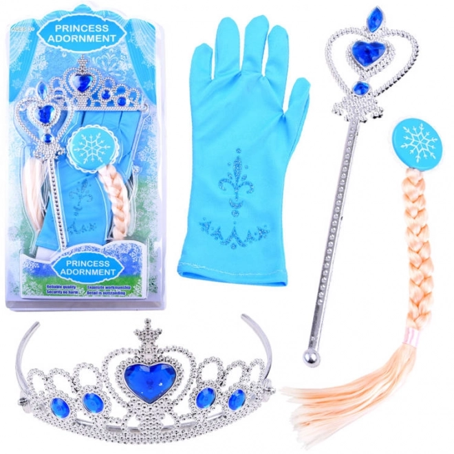 Pravljicen princeskin set Krona iz las ZA3967 – Rdeča