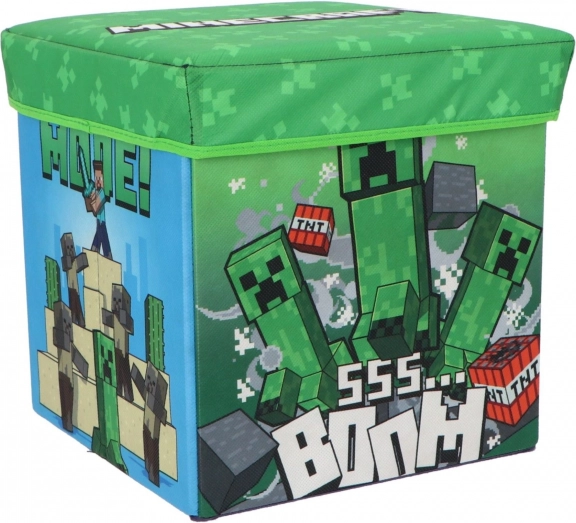 Zložljiv shranjevalni zaboj in taburet COZY NOXXIEZ Minecraft