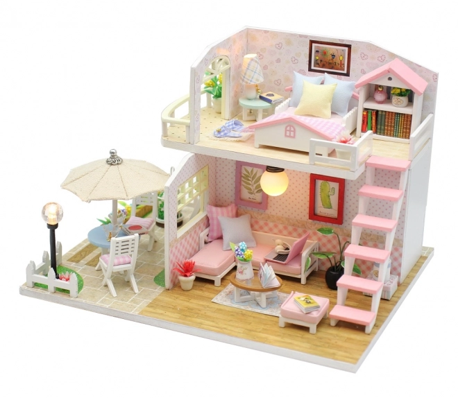 Dvigne miniatura hišice Rožnata hiša