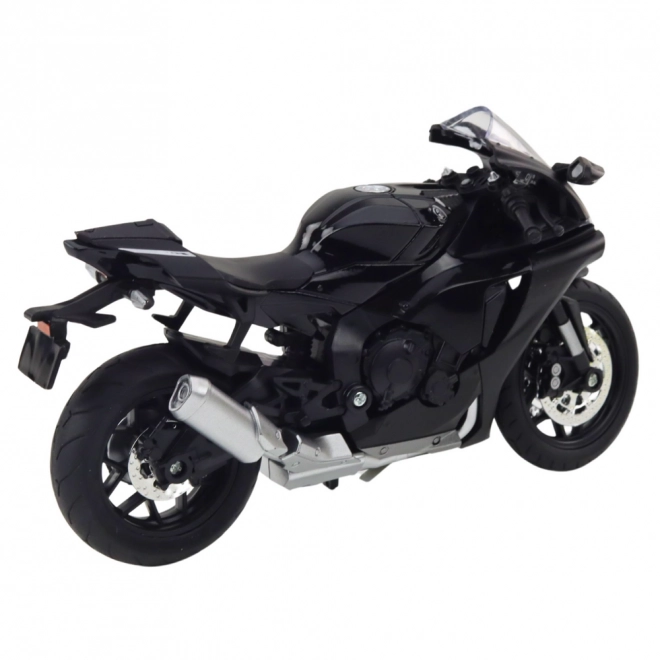 Model športnega motornega kolesa črn s kovinskimi deli 1:12
