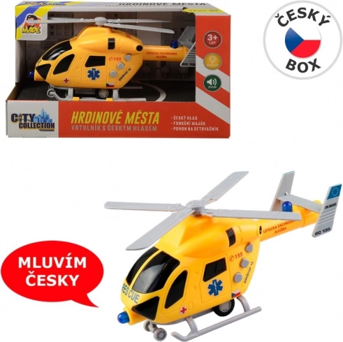 MaDe reševalni helikopter na vztrajnik s svetlobo in zvokom, 20 cm