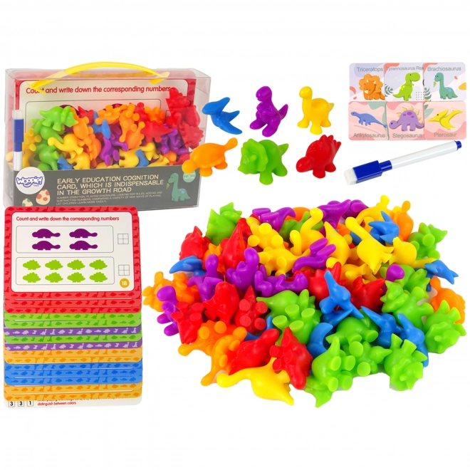 WOOPIE Izobraževalni Set Računanje Montessori Dino Sestavljanka 95 ks