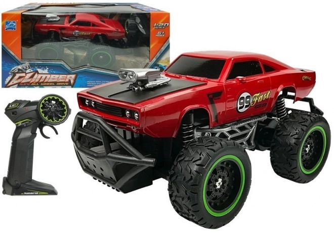 Rdeči daljinsko vodeni terenski avto R/C
