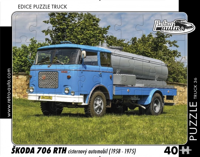 Retro-avtomobilske sestavljanke Škoda 706 RTH cisterni avtomobil 40 koščkov