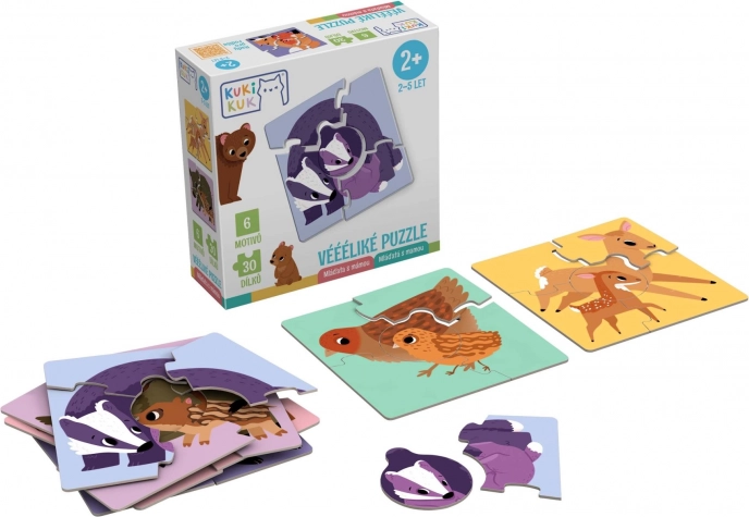 Véééliké puzzle mladički z mamo
