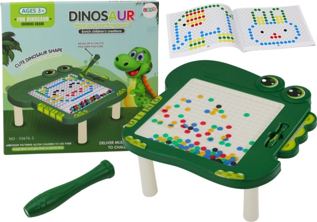 Magnetna tabla za otroke Dino v zeleni barvi