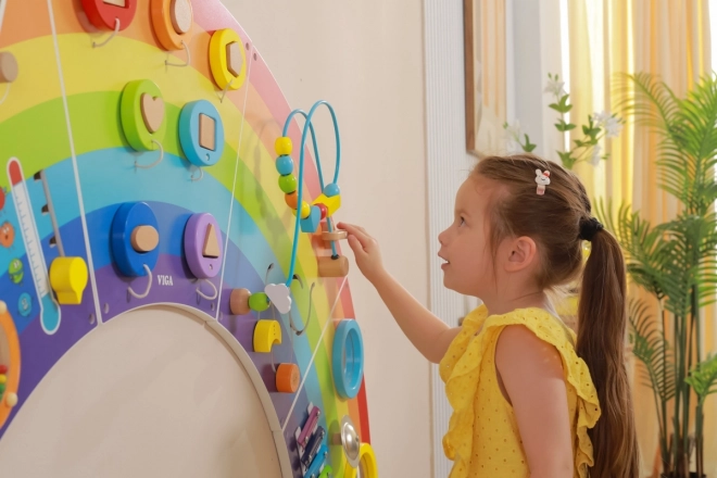 Lesen stenski montessori panel - mavrica