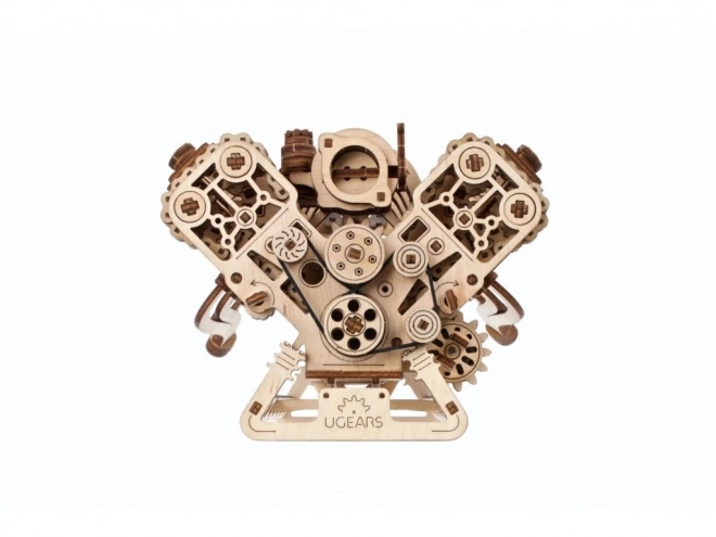 Ugears 3D lesena sestavljanka motor V8