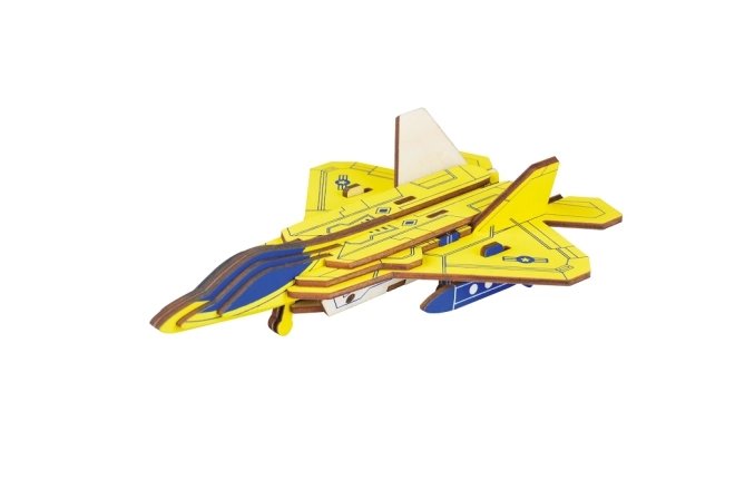 Lesena 3D sestavljanka lovsko letalo F22 Raptor