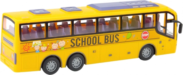 Dirkalni rumeni šolski avtobus RC 1:30 z daljinskim upravljanjem