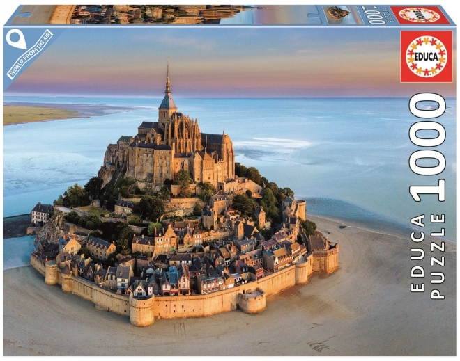 Sestavljanka Mont Saint Michel z zorčne perspektive 1000 kosov