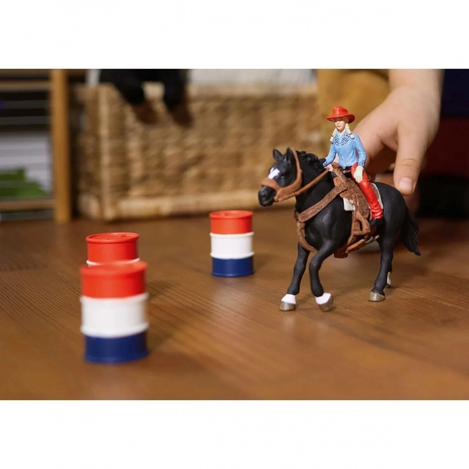 Komplet figuric Farm World Cowgirl in Dirka okoli soda