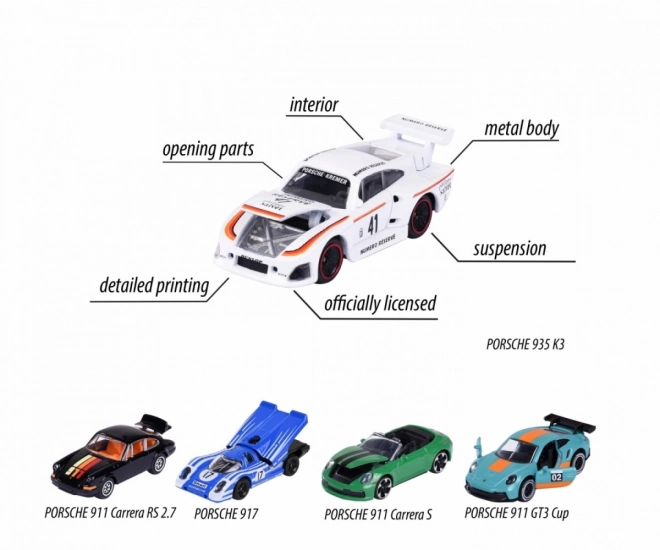 Majorette Porsche Motorsport Darilni set 5 kos