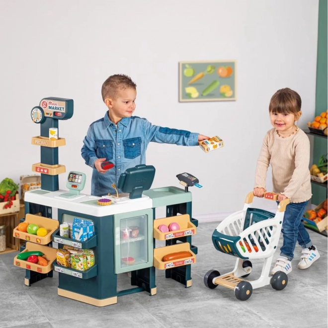 Otroški supermarket SMOBY z elektronsko blagajno