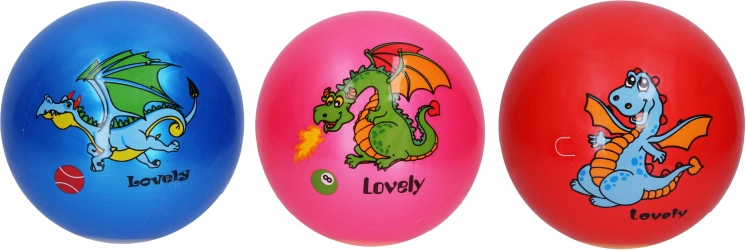 Gumijasta žoga z motivom zmaja 22 cm