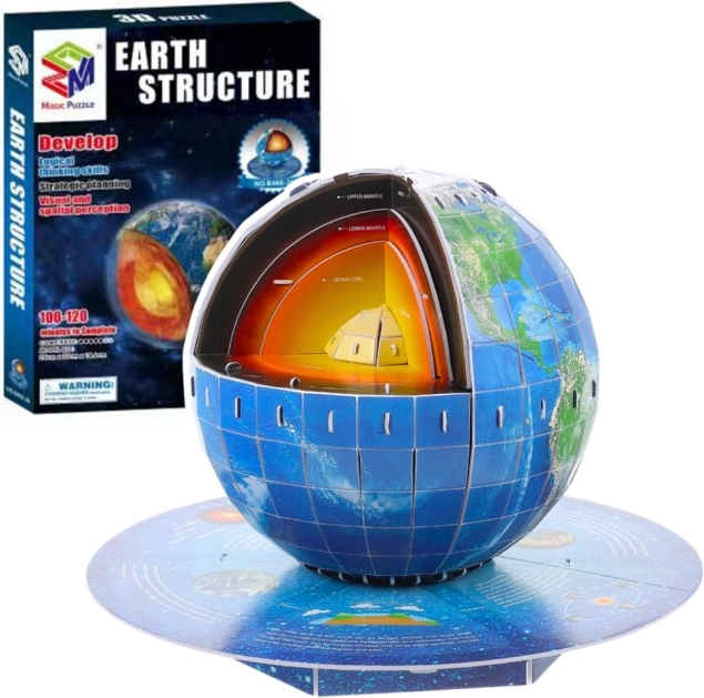 3D sestavljanka Edukativni Planet Zemlja Zemljino jedro 50 kosov