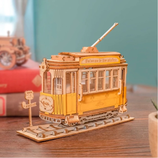 Retro Tramvaj - 3D lesena sestavljanka