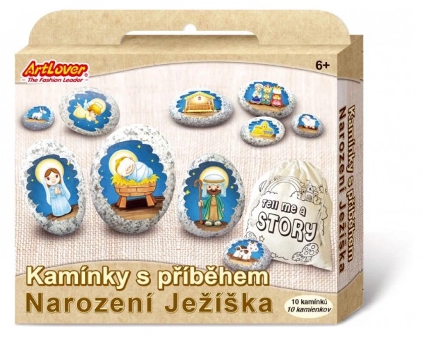 Kamni z zgodbo s nalepkami - Jezusovo rojstvo