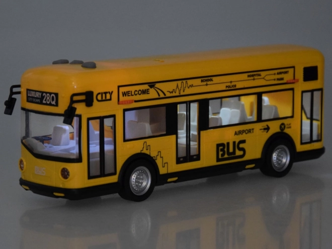 Rumeni parti avtobus odpiranje vrat zvoki luči glasba ZA5222