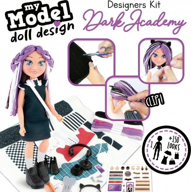 EDUCA Kreativni set My Model Doll Design: Temna akademija