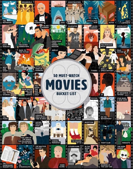 seznam filmskih ugank: 50 filmov, ki jih morate videti – 1000 koščkov