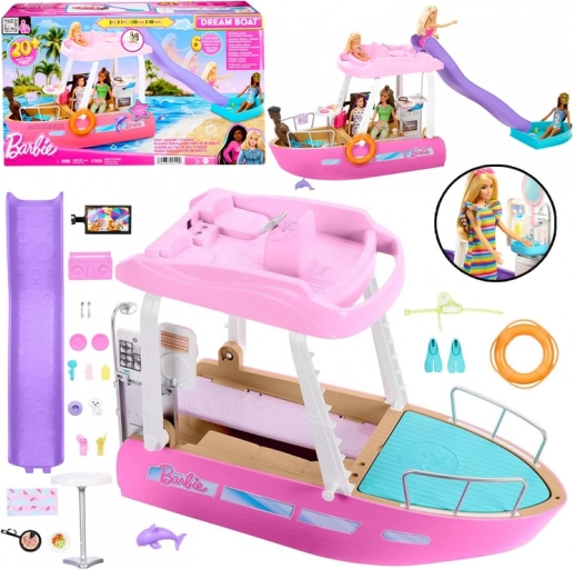 Barbie razkošna motorna jahta s transformacijo in dodatki