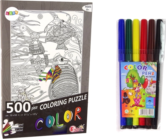 Pobarvanka puzzle 500 koščkov Ribe ocean