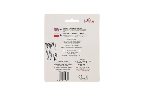 Dinozaverja ropotulja pliš 13cm na kartici v vrečki 0+