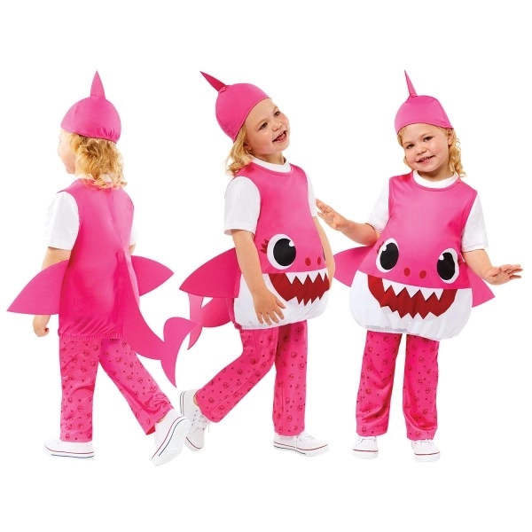 Kostum Baby Shark roza za otroke 3-4 leta