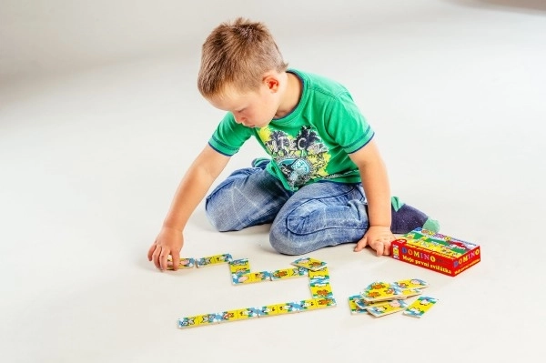 Domino Moje prva živalca les družabne igra 28 kosov v škatli 17x9x3,5cm MPZ