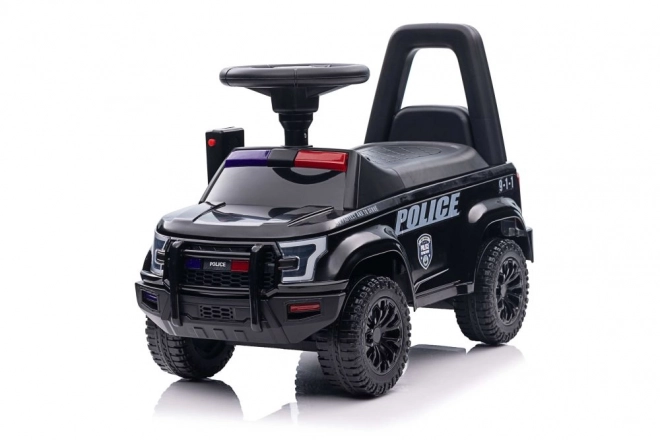 Otroški poganjalec Policija črne barve