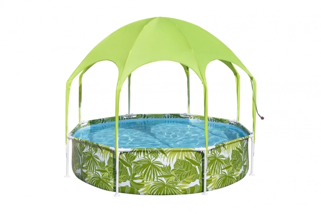 BESTWAY okvirni bazen s senčnim nadstreškom SPLASH-IN-SHADE 244 × 51 cm