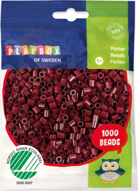 PLAYBOX likalne perle - temno rdeče 1000kos