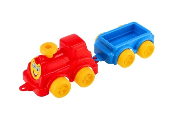 Lokomotiva/Vlak z vagonom 41cm plast v mreži 21x13x22cm 12m+